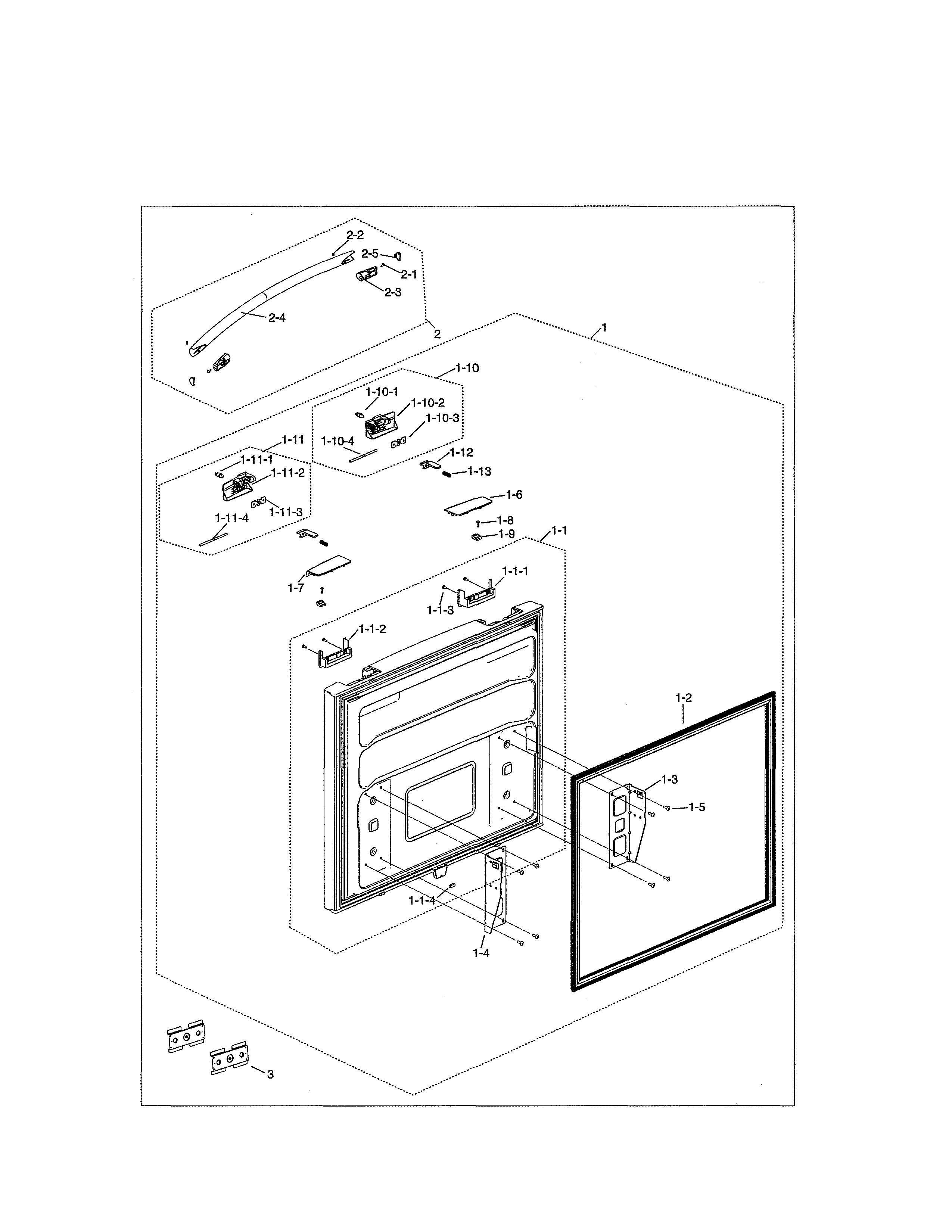 Freezer door