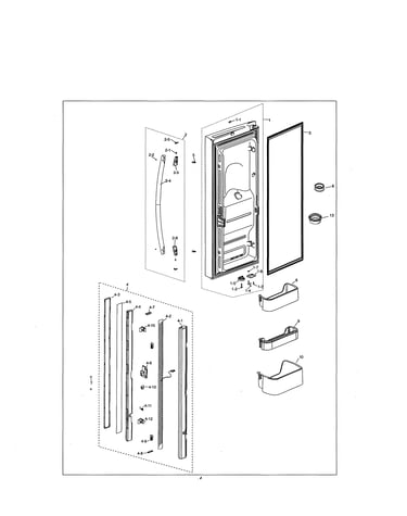 Left fridge door