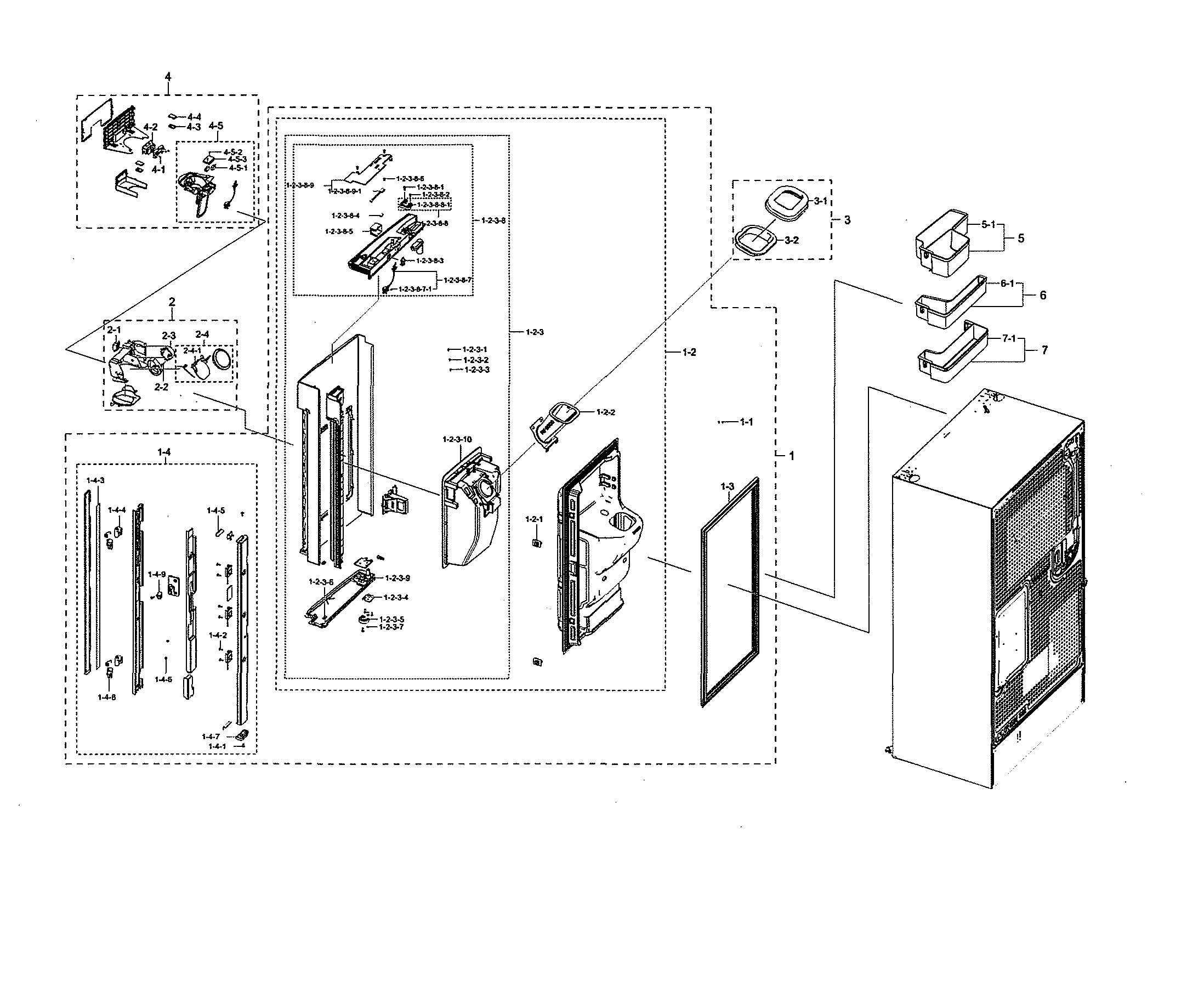 Left fridge door