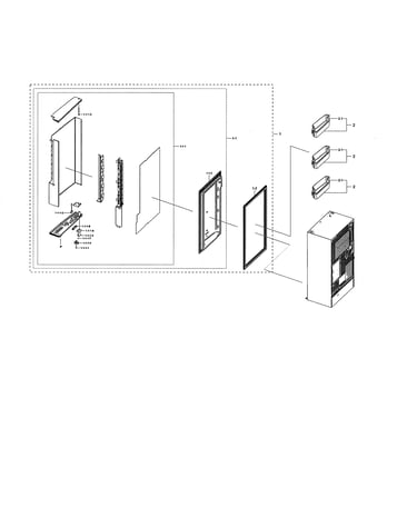 Left freezer door