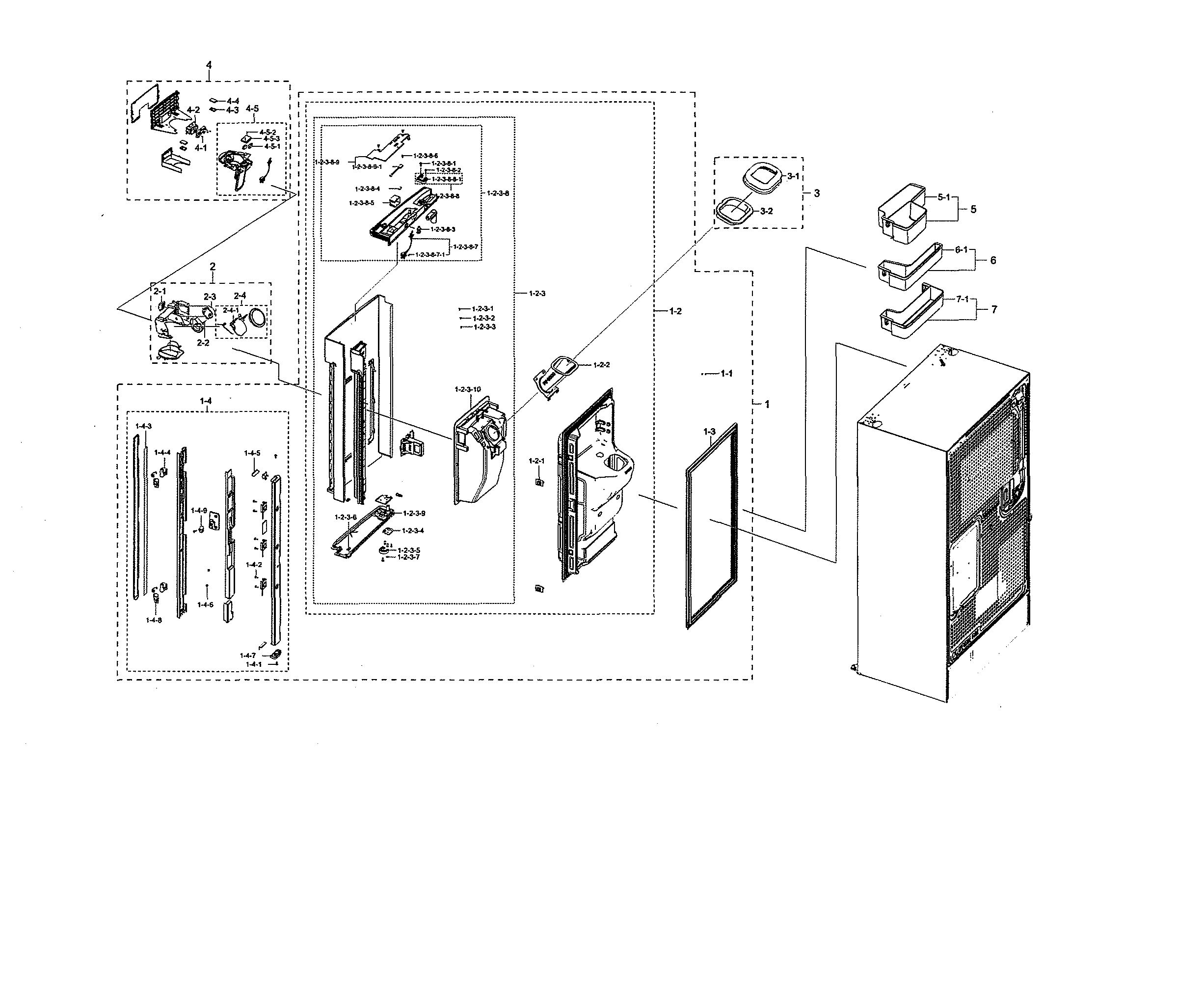 Left fridge door