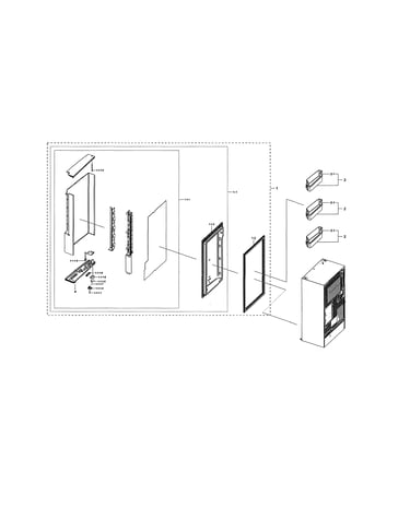 Left freezer door