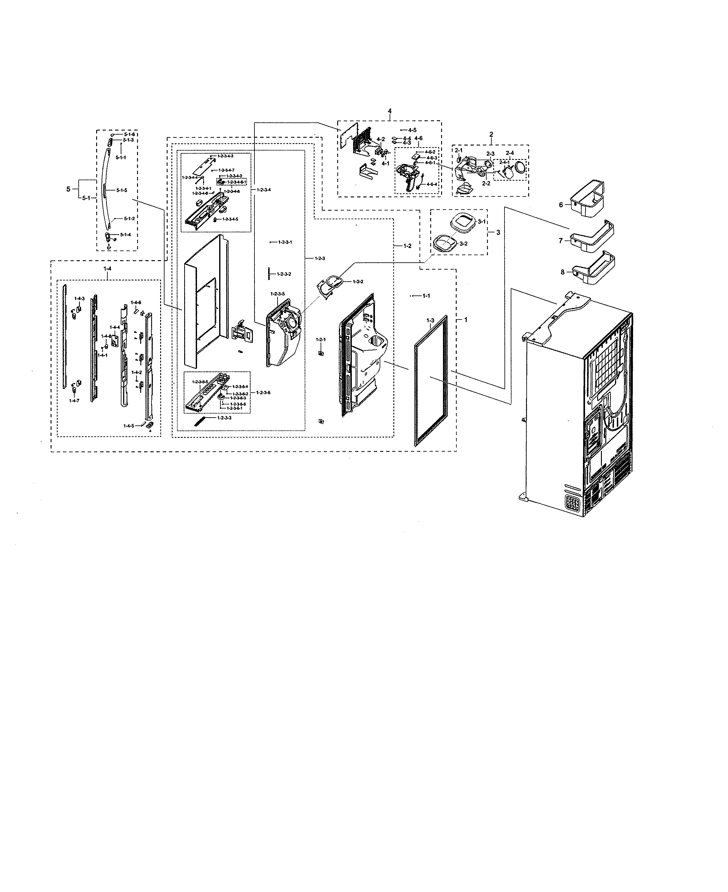 Left fridge door
