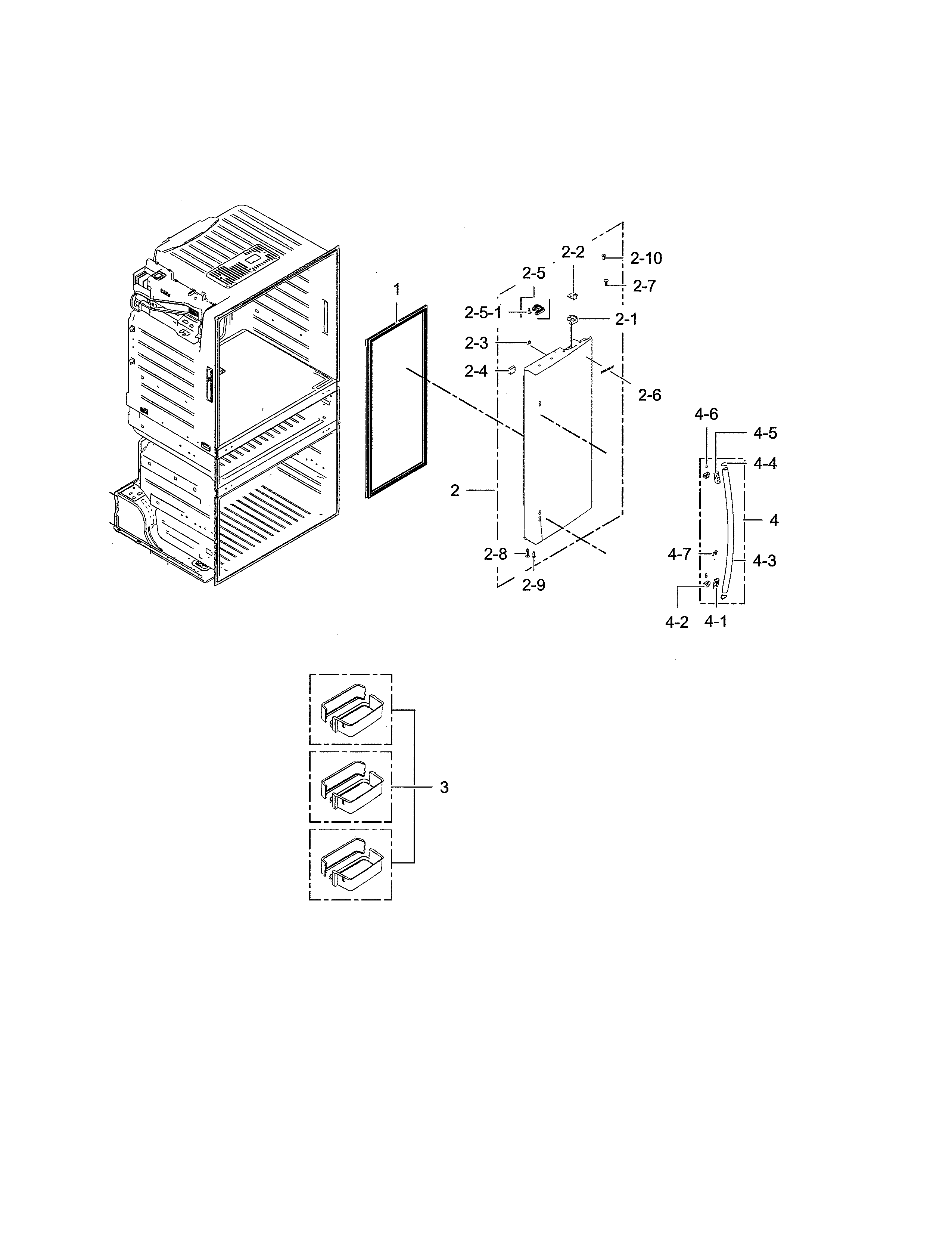 Right refrigerator door