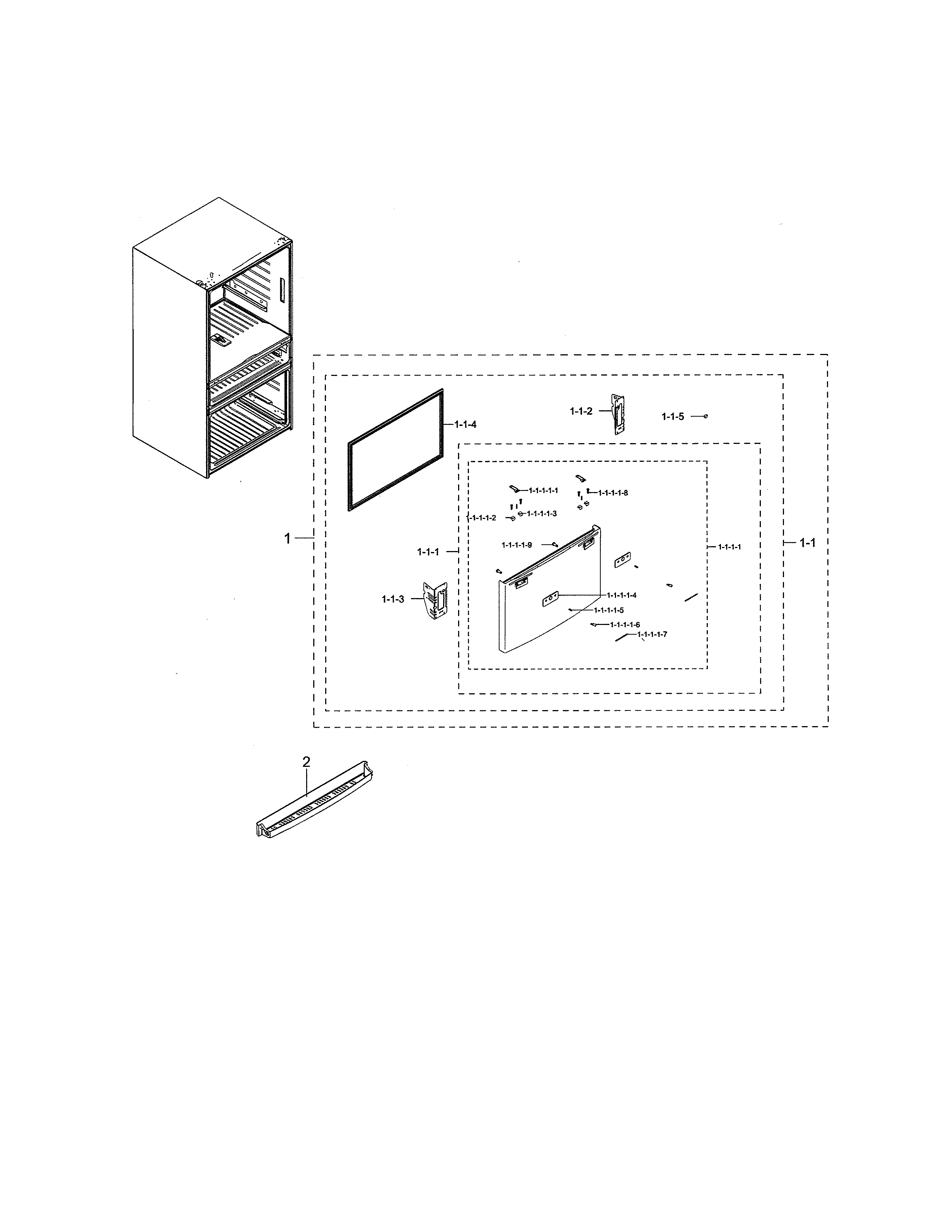Freezer door