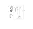 Samsung RF28HMEDBSG/AA-02 right refrigerator door diagram