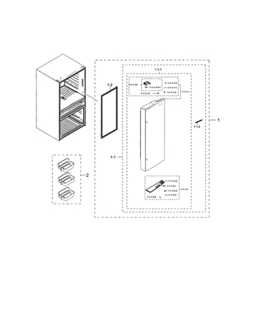 Right refrigerator door