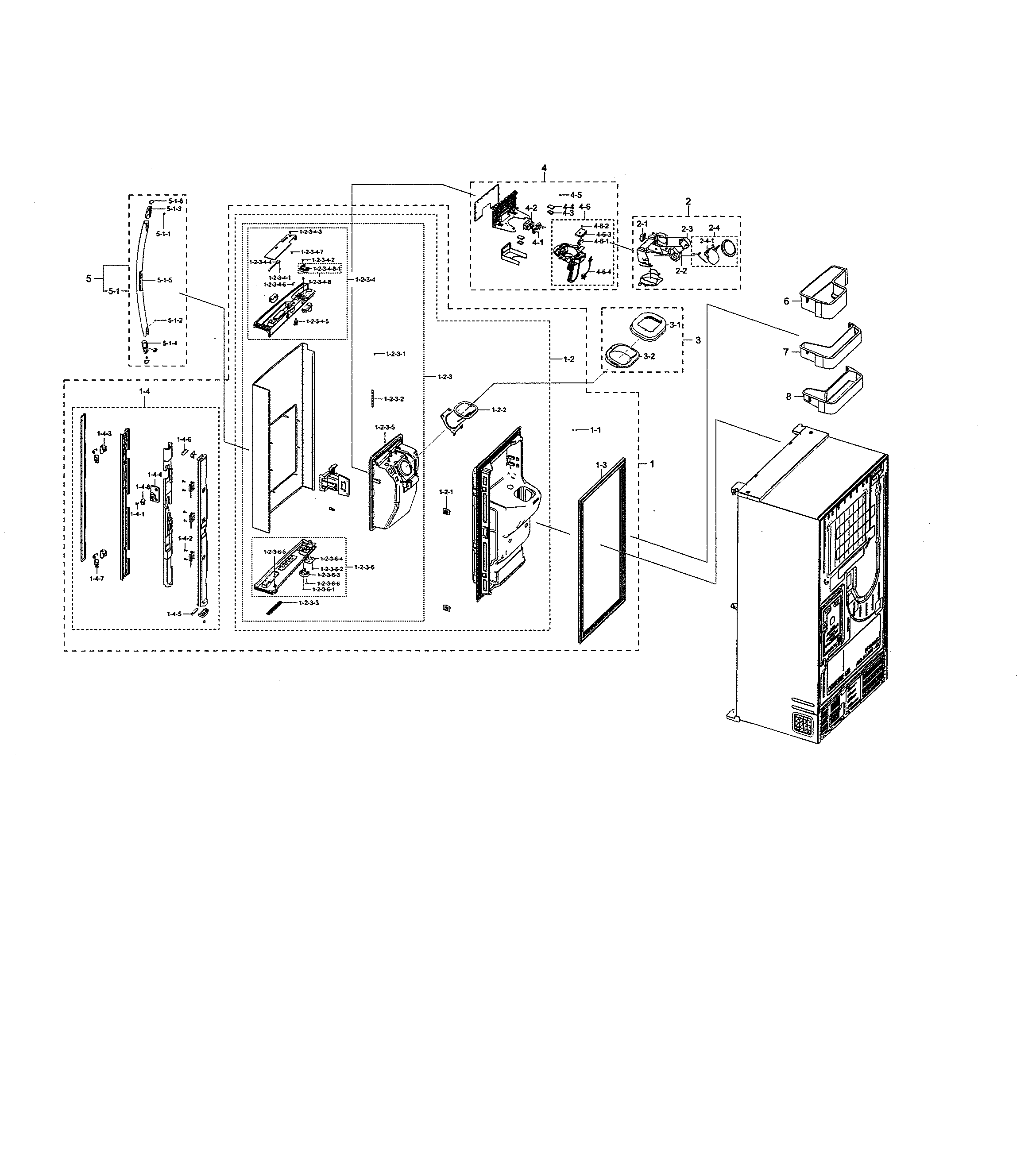 Left fridge door