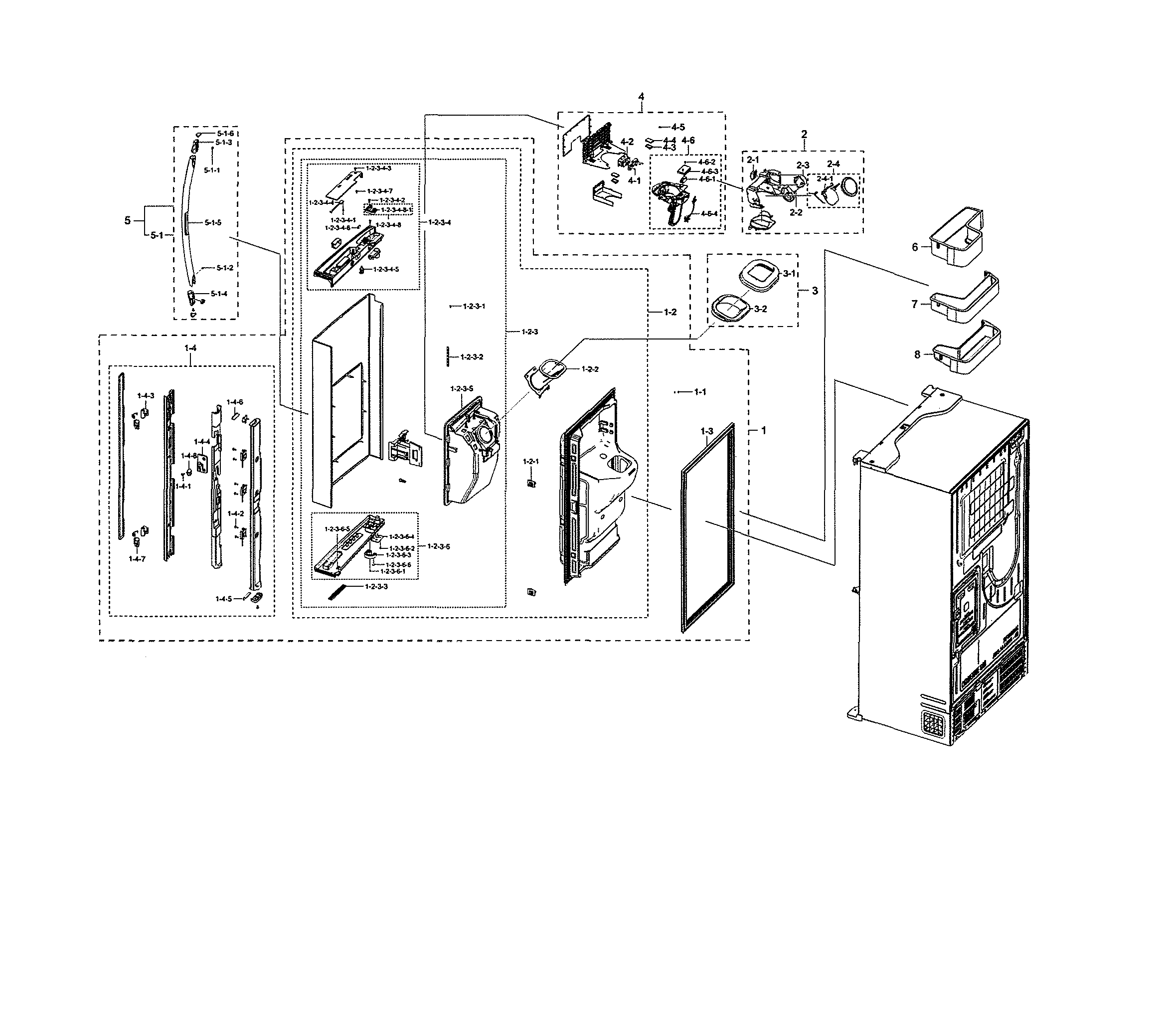 Left fridge door
