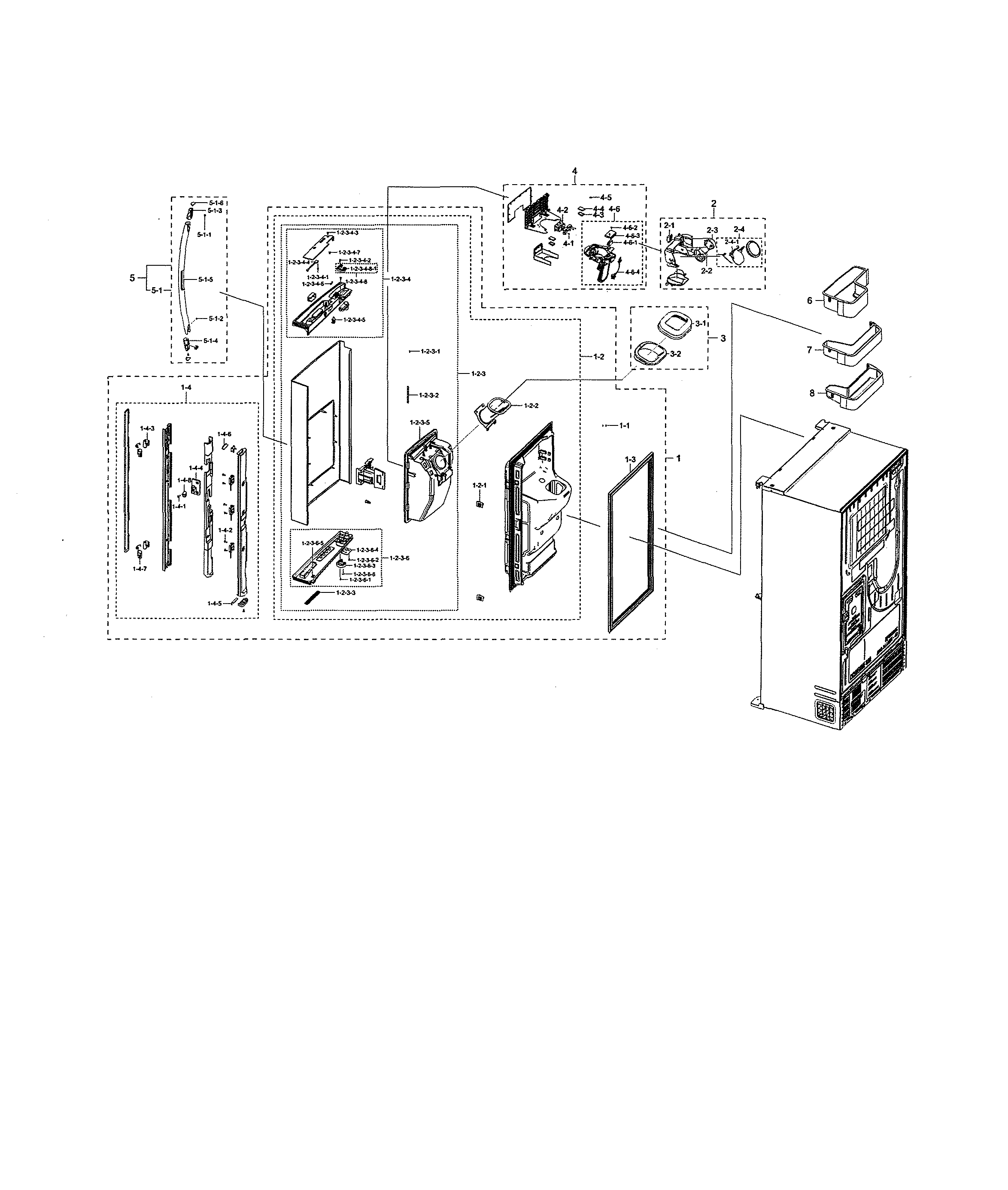 Left fridge door