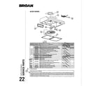 Broan BCSD124BL range hood diagram
