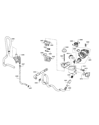 Drain & haet pumps/water inlet