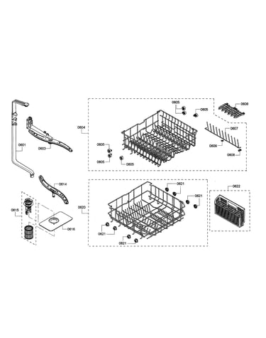 Spray arms/racks