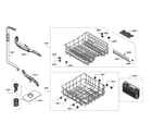 Bosch SHE3ARL5UC/12 spray arms/racks diagram