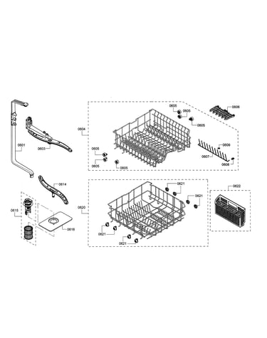 Spray arms/racks