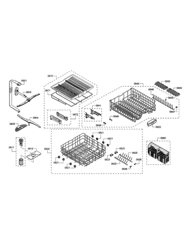 Spray arm/racks