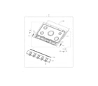 Samsung NA30N6555TG/AA-00 cooktop frame diagram