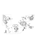 Water inlet/sump/heat pump