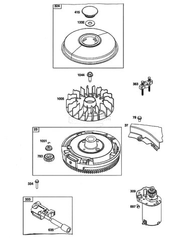 Flywheel/ignition/starter