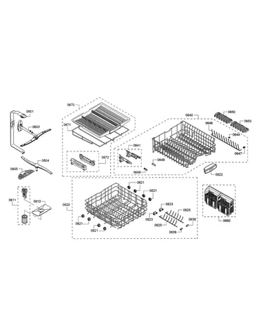 Spray arms/racks