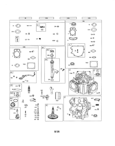 Cylinder/sump/camshaft