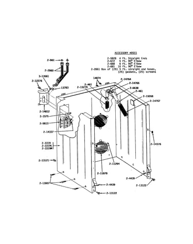 Cabinet/water valve/hoses/front panel