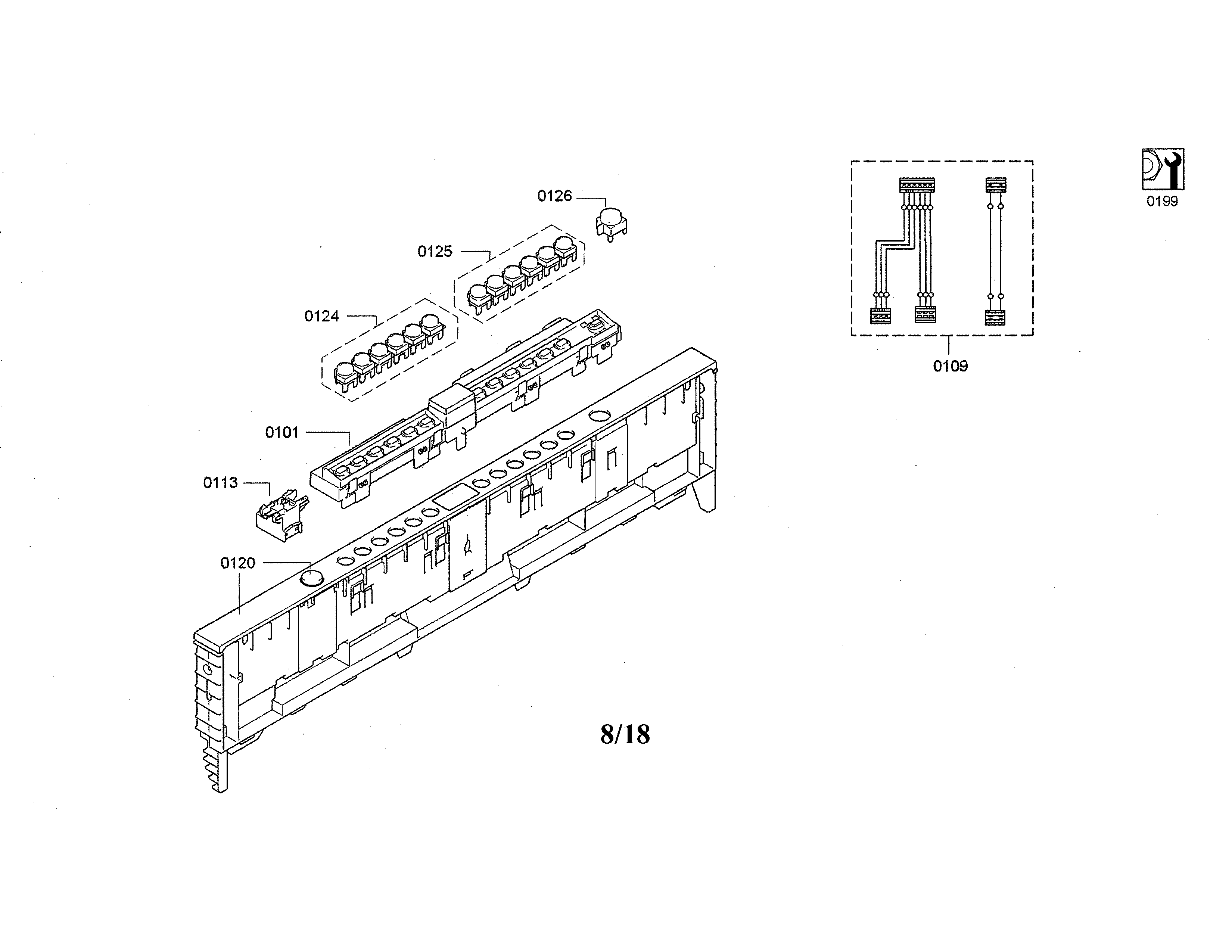 Operating module/panel frame