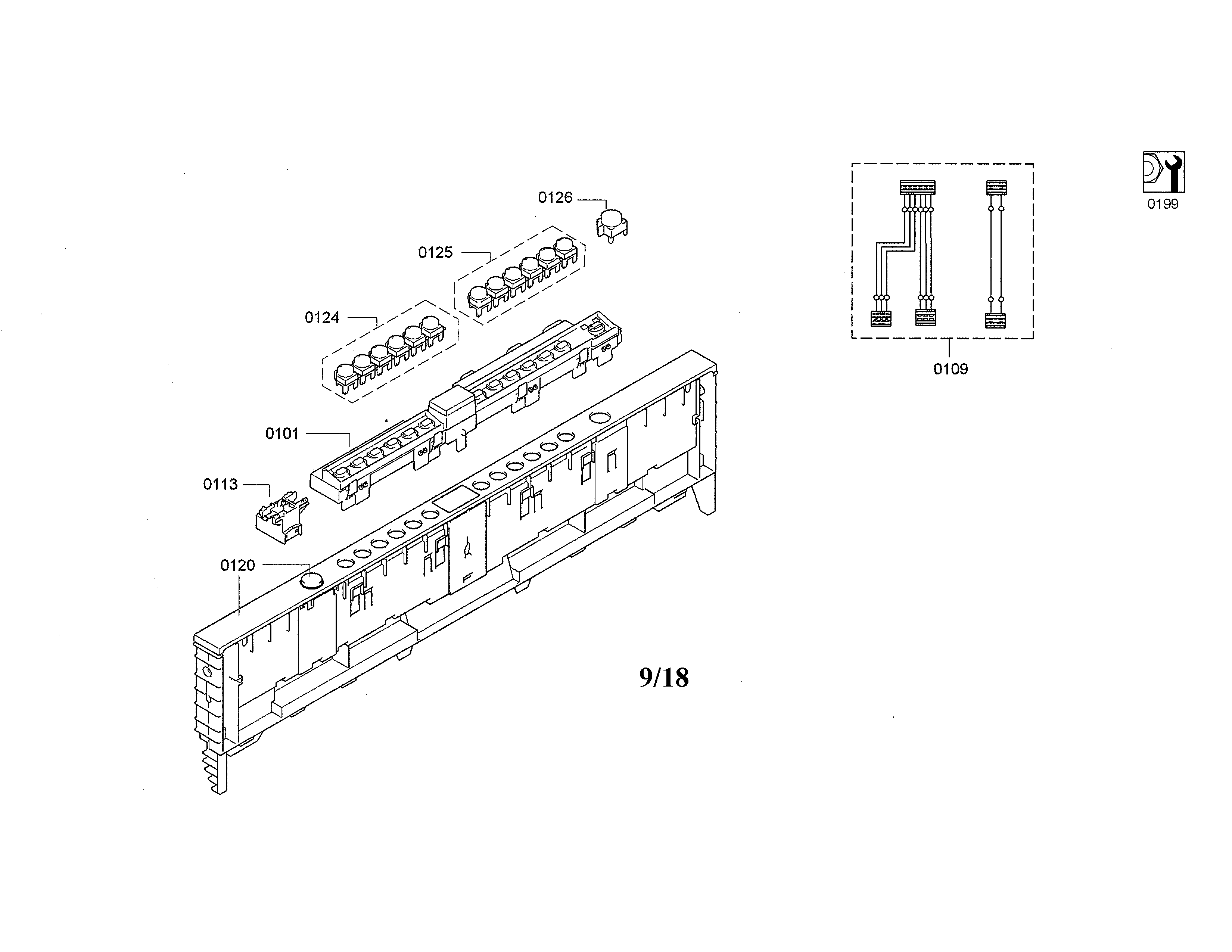 Operating module/panel frame