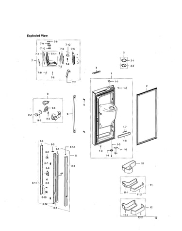 Left refrigerator door