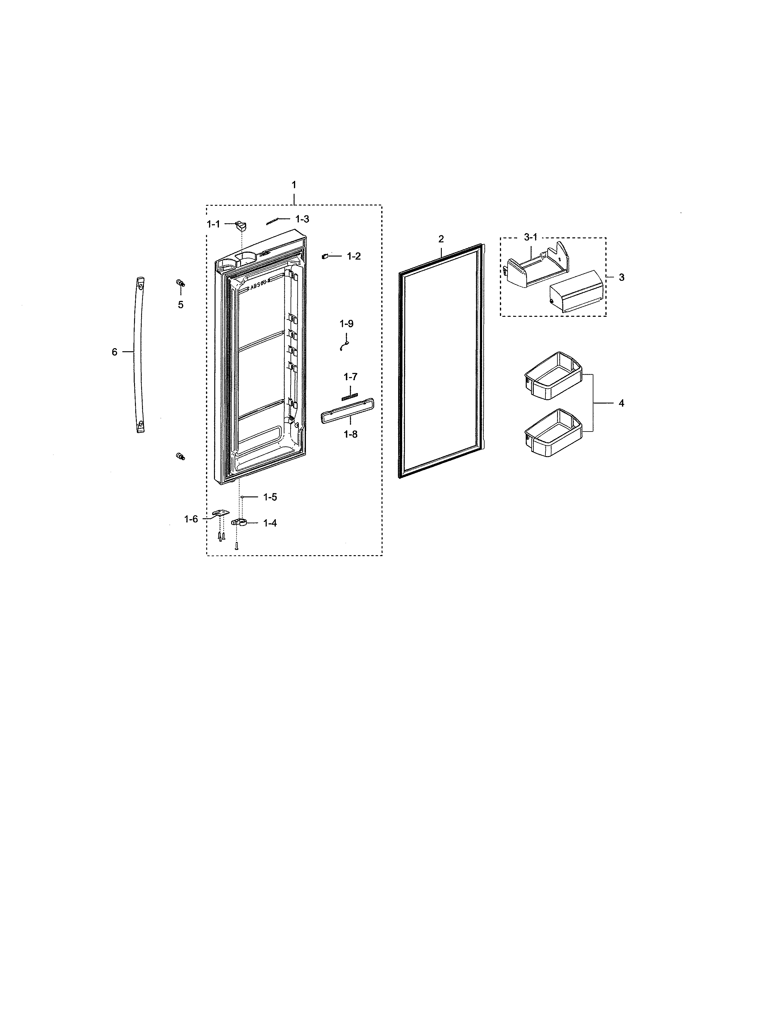 RIGHT REFRIGERATOR DOOR