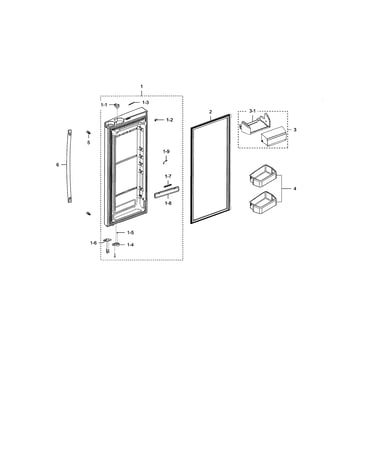 Right refrigerator door