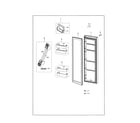 Samsung RS25J500DSR/AA-01 refrigerator door diagram
