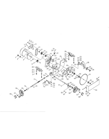 Motor/main trunnion/blade