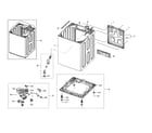 Samsung WA54M8750AV/A4-01 frame case parts diagram