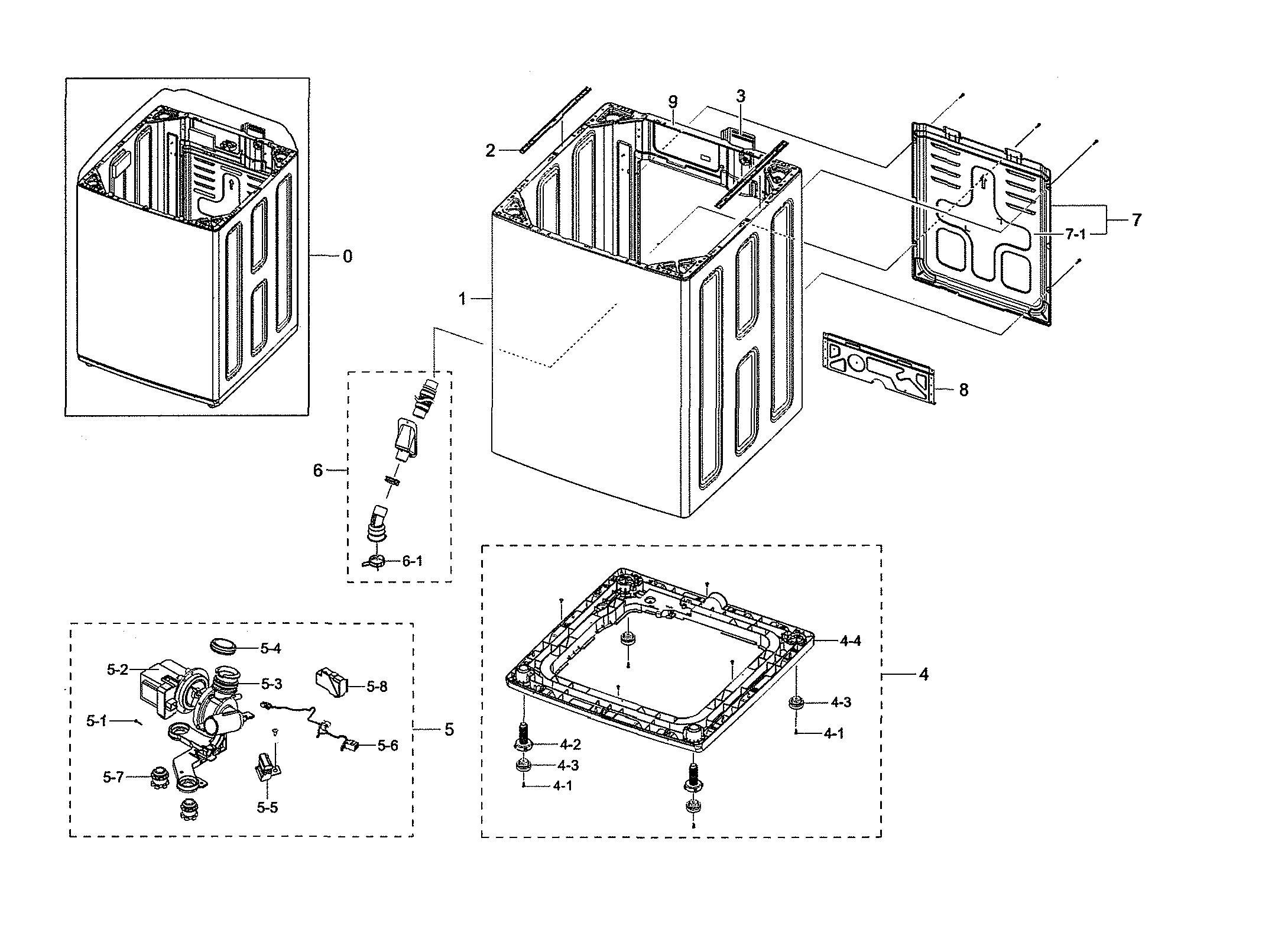 Frame case parts