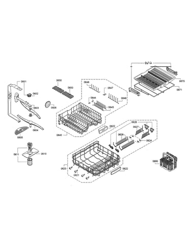 Spray arms/racks