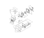 Maytag MFI2269VEM8 motor & ice container diagram