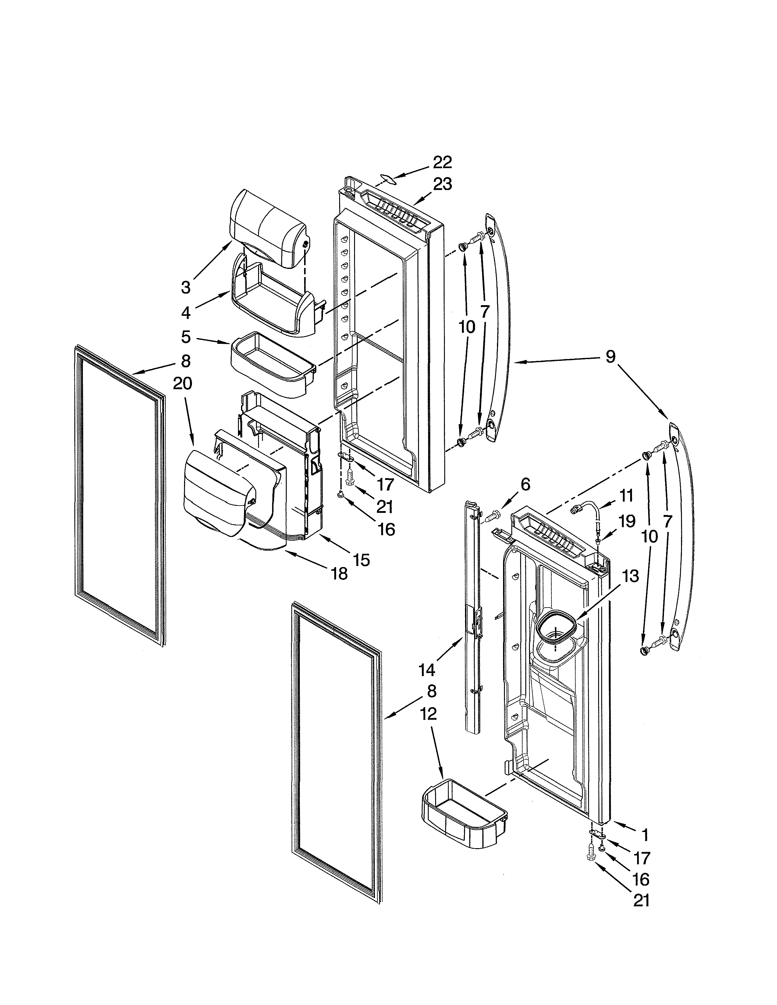 Refrigerator door