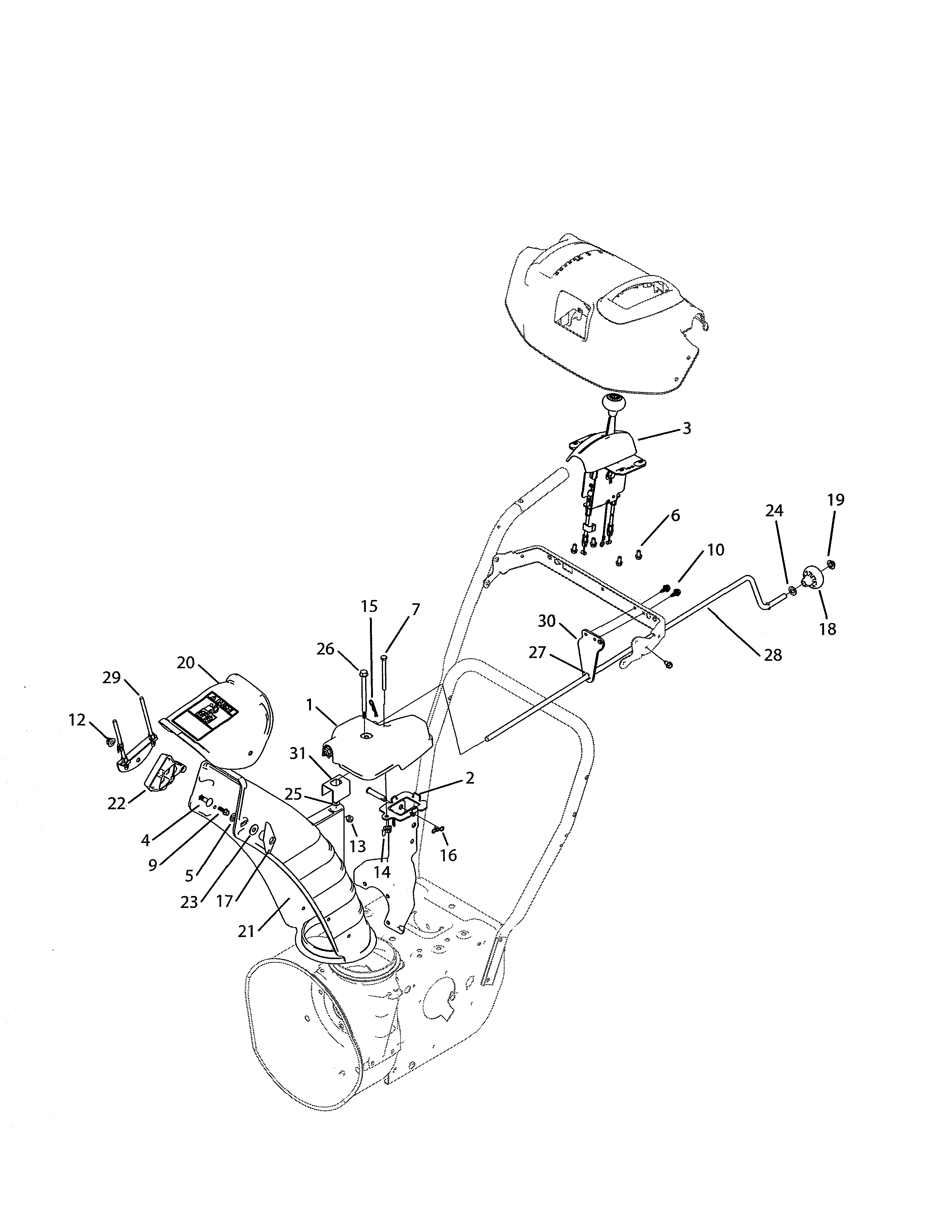 Chutes/worm gearbox