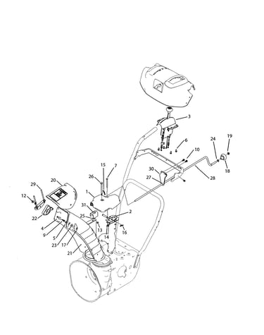 Chutes/worm gearbox