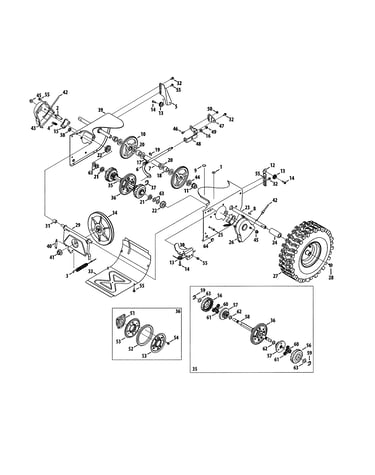 Drive shaft/wheels