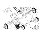 Craftsman 944101761 drive control/gearcase/wheels diagram