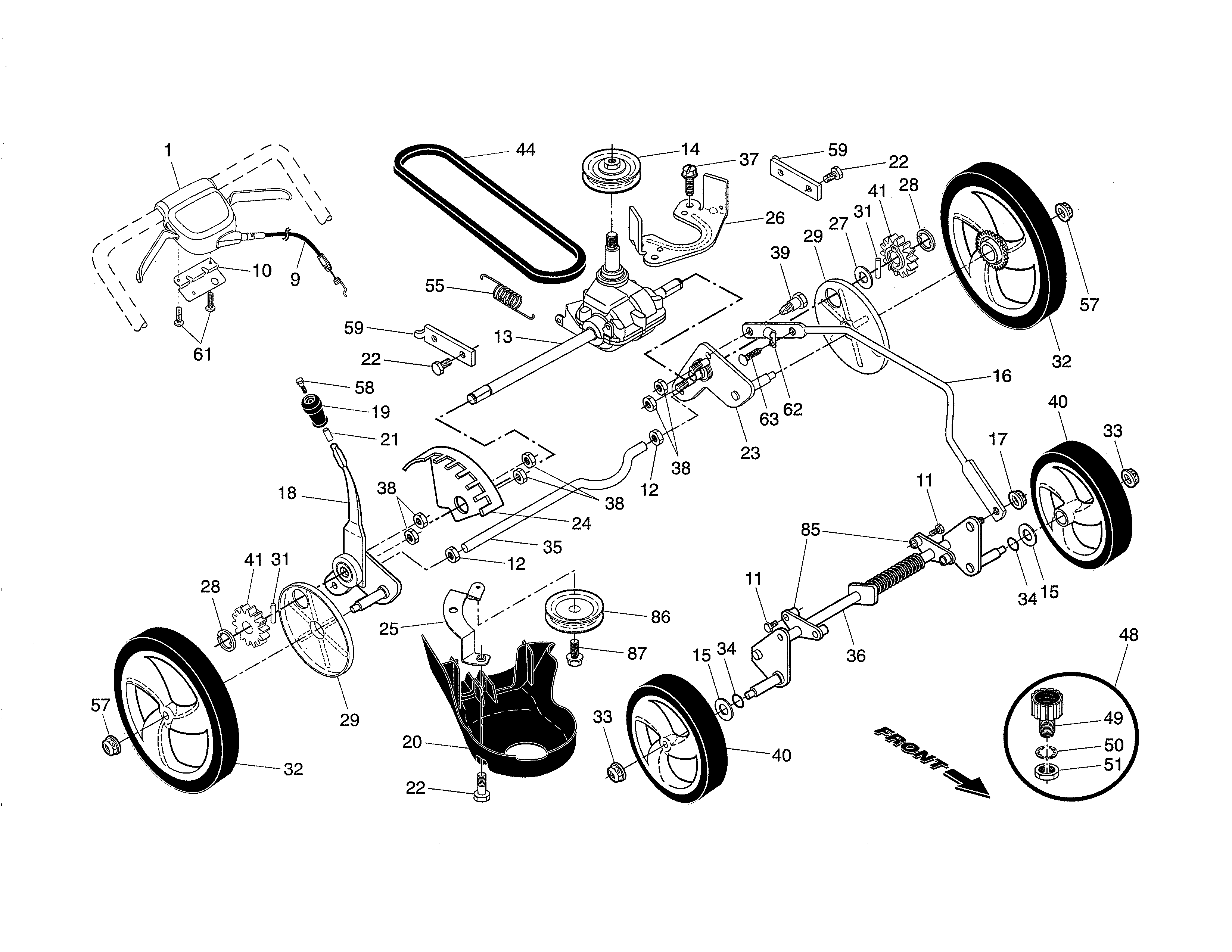 DRIVE CONTROL/GEARCASE/WHEELS