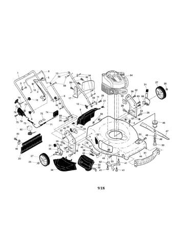 Engine/housing/handle