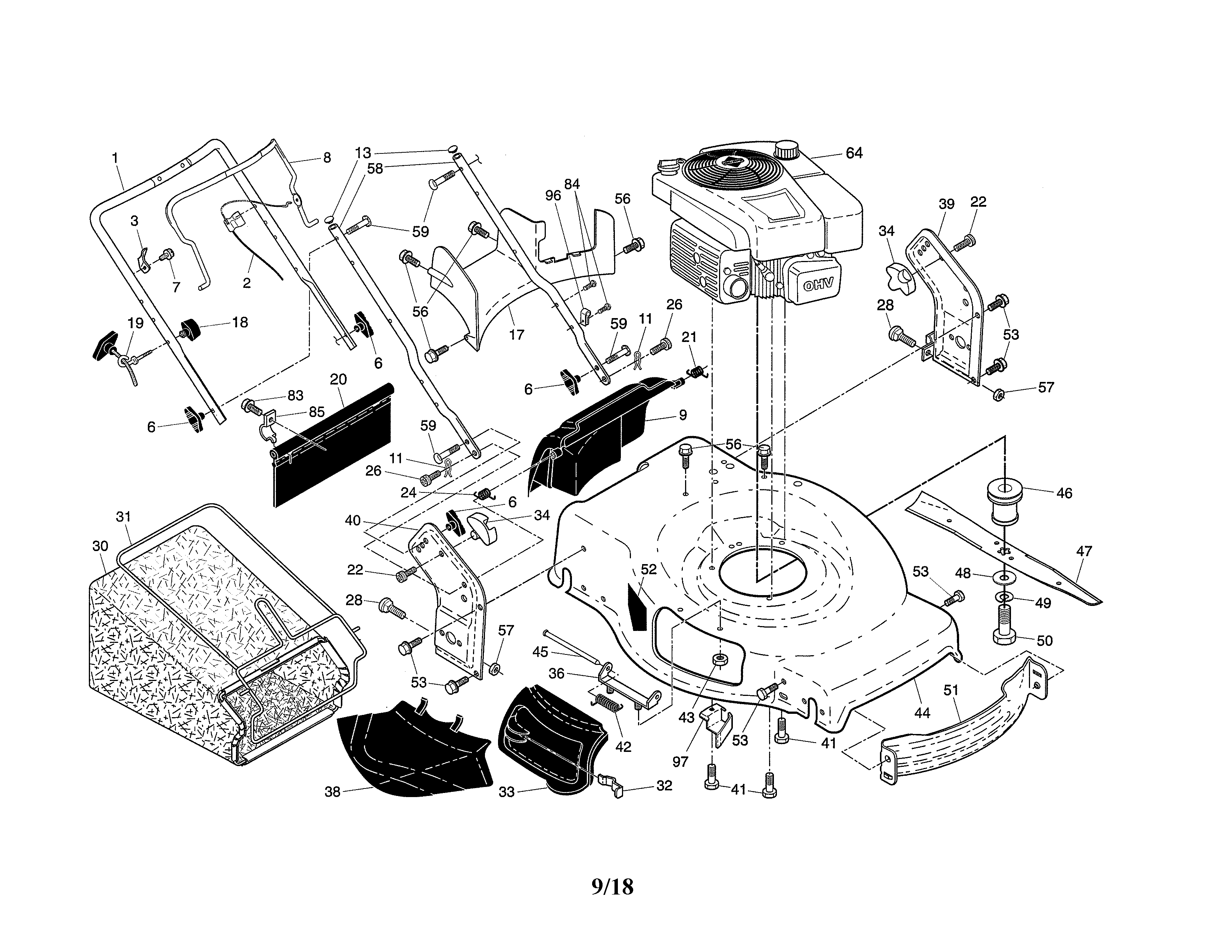 Engine/housing/handle