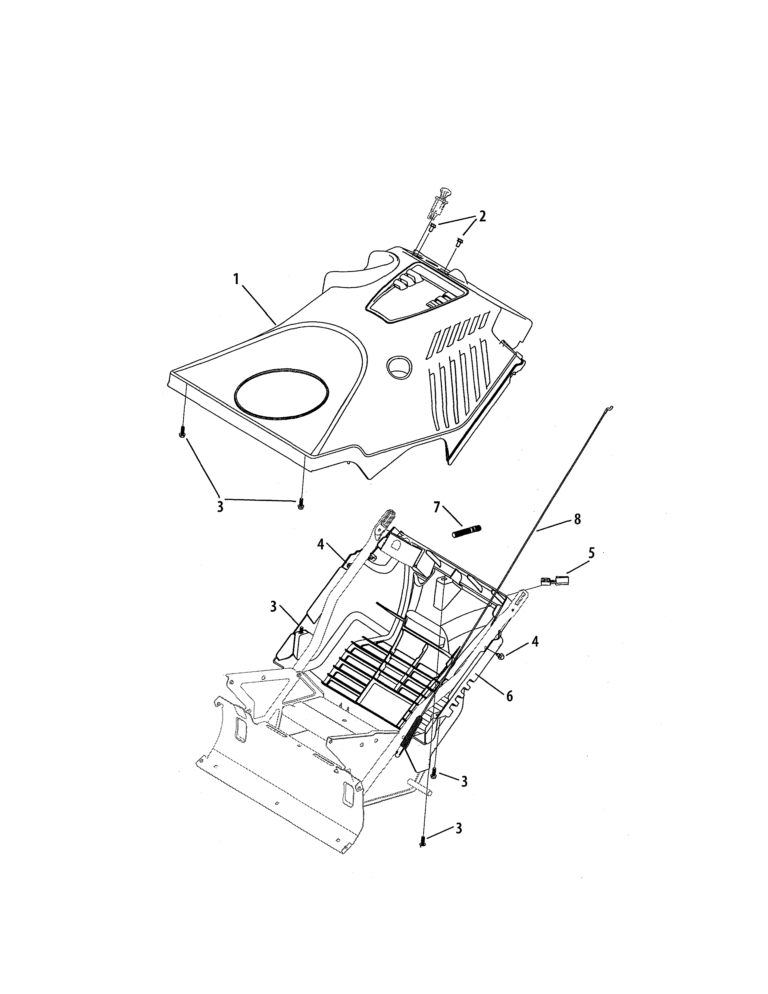 COVER/AUGER CLUTCH CABLE