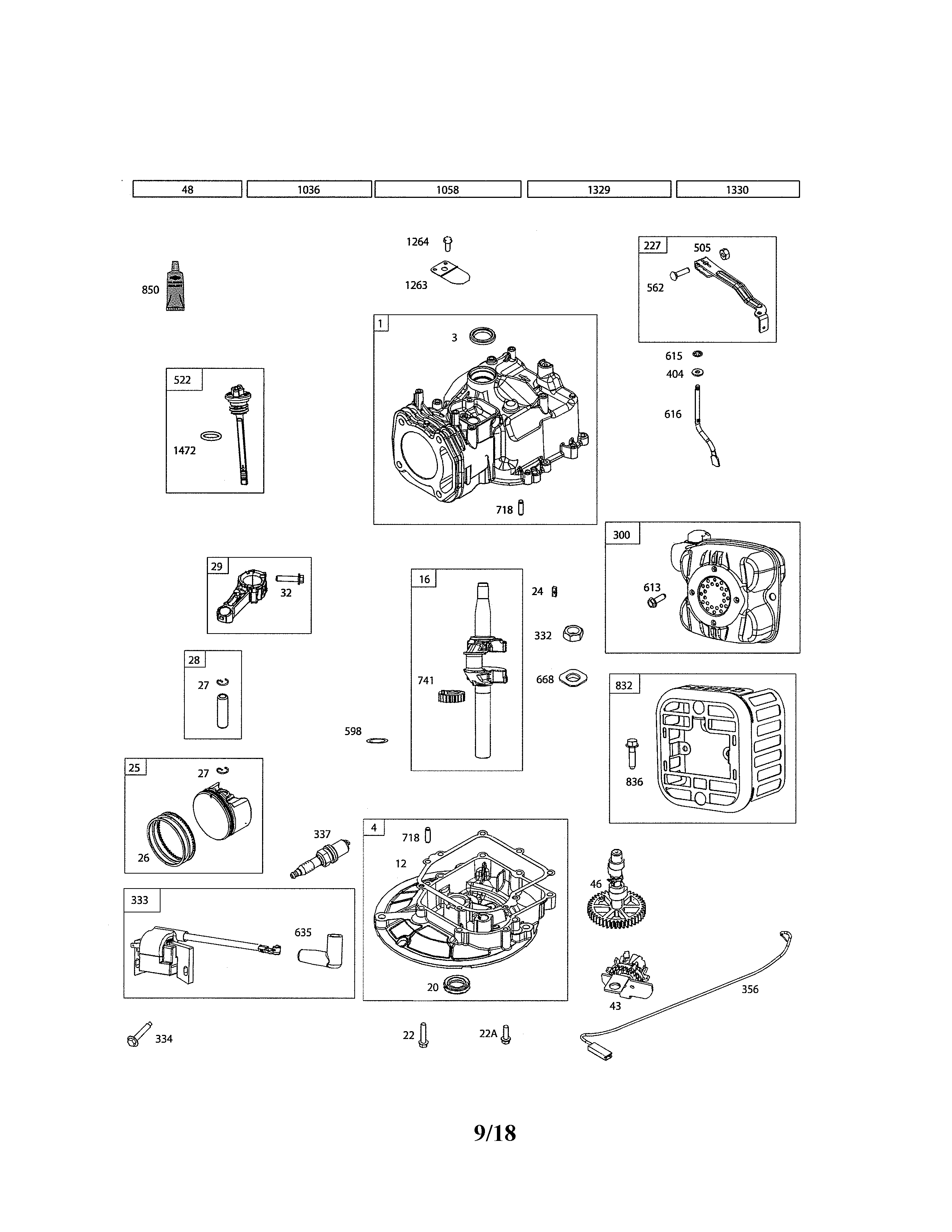 Cylinder/sump/crankshaft