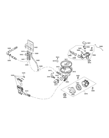 Heater/water inlet/pump
