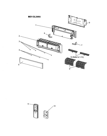 Indoor unit structural parts/accessory/remote