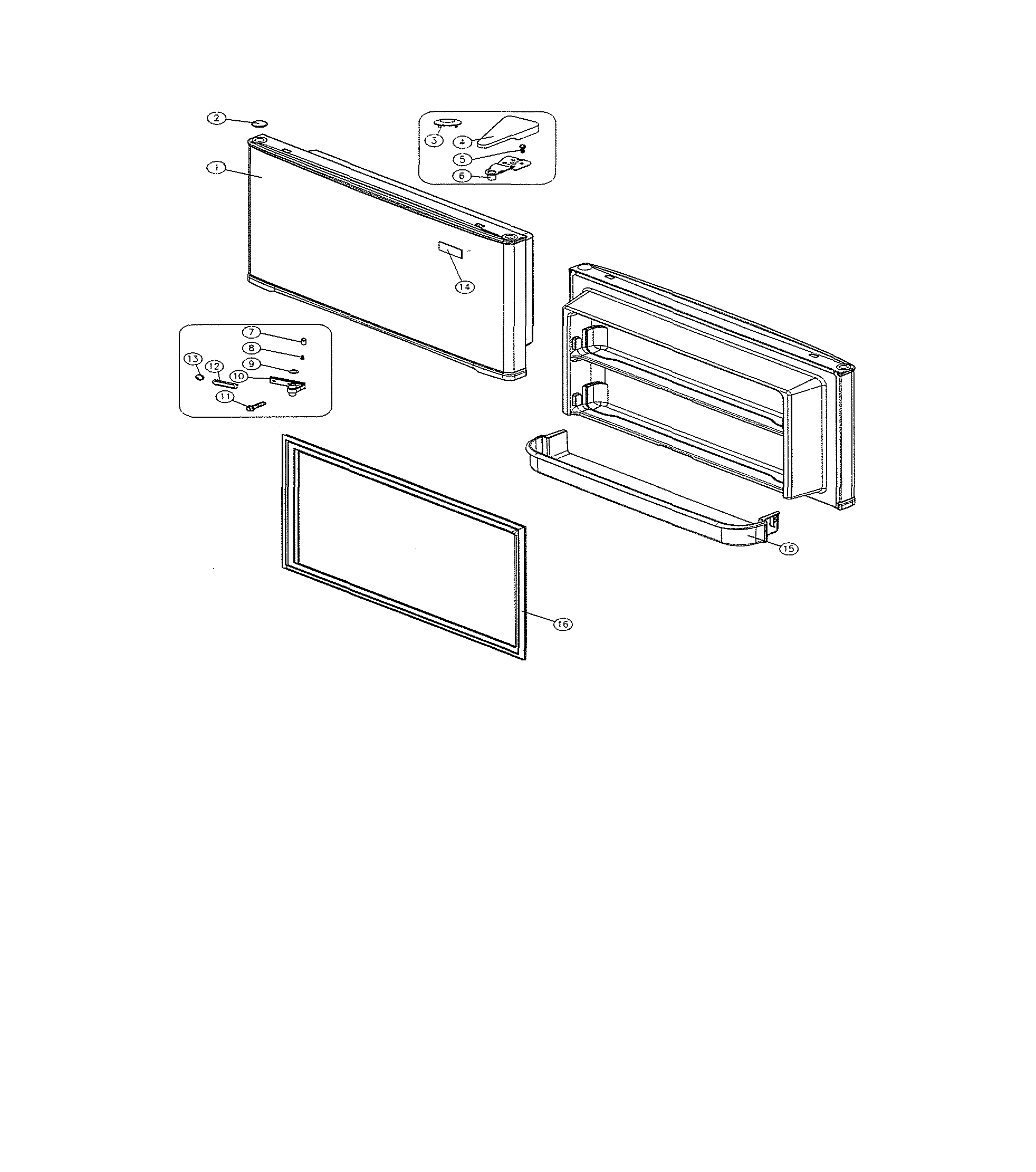 Freezer door